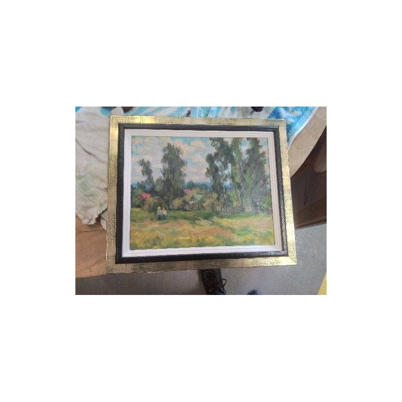 PEINTURE PAYSAGE PERSONNAGES