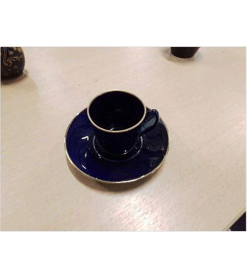 TASSE BLEU DORÉ LIMOGES