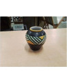 VASE PM NOIR VERT JAUNE BLANC 8 CM