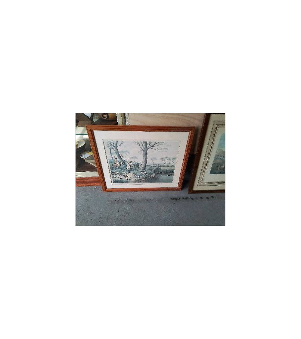GRAVURE CHASSE AU LIEVRE