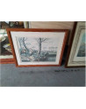 GRAVURE CHASSE AU LIEVRE