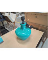 PIED DE LAMPE VERRE VERT VINTAGE 