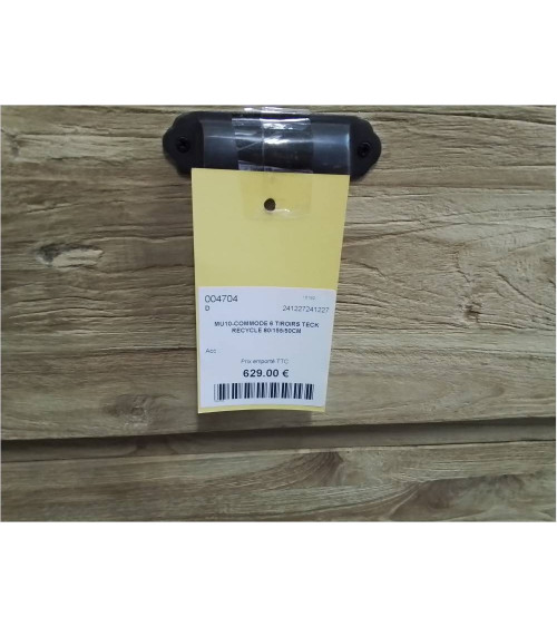 MU10-COMMODE 6 TIROIRS TECK RECYCLE 80/155/50CM