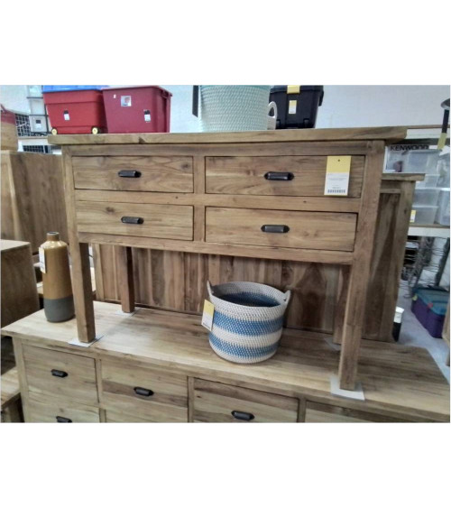 MU08-CONSOLE 4 TIROIRS TECK...
