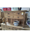 MU08-CONSOLE 4 TIROIRS TECK RECYCLE 81/116/38 CM