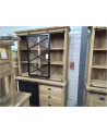 M601-MEUBLE VITRINE 2 CORPS TECK RECYCLE 150/50/220CM