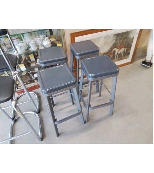 TABOURET METAL D/GRIS 