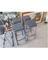 TABOURET METAL D/GRIS 