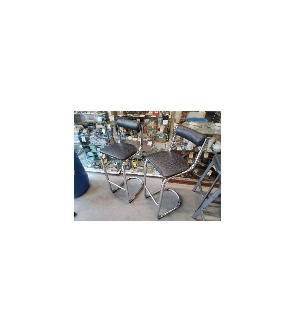 TABOURET HAUT MANGE DEBOUT CHROME GRIS