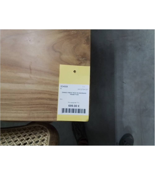 DAN03-TABLE TECK SCANDINAVE 160/80/77CM