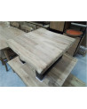 NF101-TABLE BASSE CARREE TECK 60/60/35
