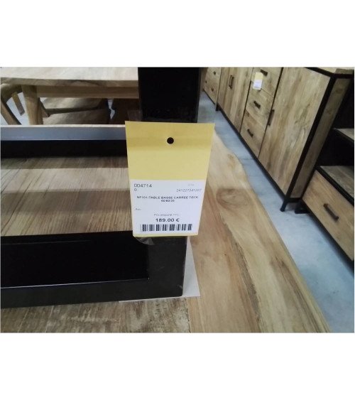 NF101-TABLE BASSE CARREE TECK 60/60/35