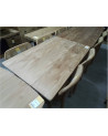 DAN01-TABLE TECK SCANDINAVE 120/80/77CM