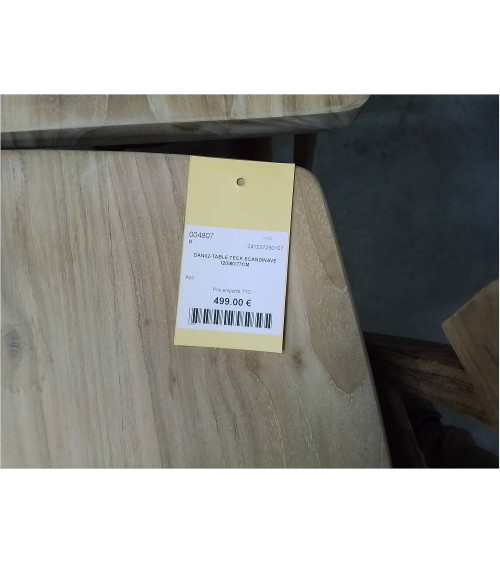 DAN02-TABLE TECK SCANDINAVE 120/80/77CM