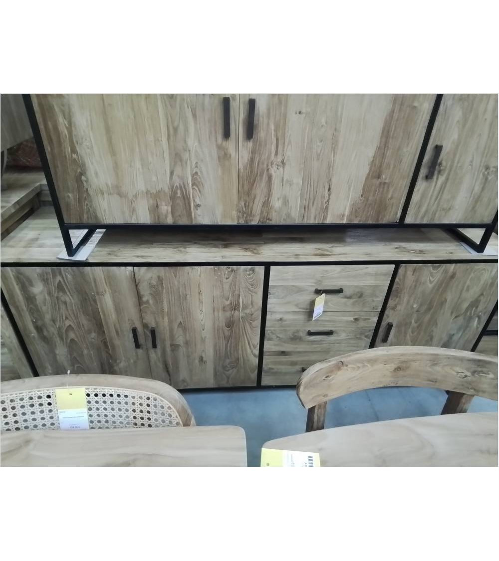 ENFILADE TECK 3 P ORTES 3 TIROIRS 195/45/81 CM