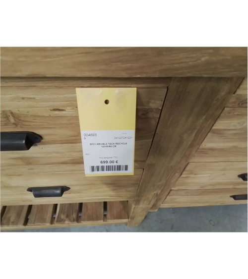 BF01-MEUBLE TECK RECYCLE 140/55/80 CM