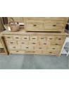 MU09-MEUBLE 19 TIROIRS TECK RECYCLE 90/200/48CM