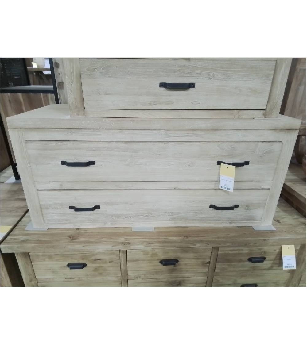 MEUBLE TECK 4 TIROIRS 110/45/5CM
