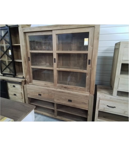 REM01-MEUBLE VITRINE TECK...