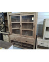 REM01-MEUBLE VITRINE TECK  2P 200/50/160CM