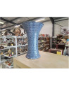 VASE ÉMAILLÉ STRIÉ BLEU
