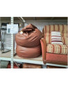 POUF POIRE SKAI MARRON