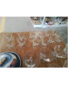 LOT 12 VERRES GRAVÉS 2 TAILLES