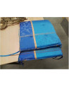ASSISE COUSSIN BLEU FLEURI