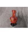 VASE SOLIFLORE JAPONISANT BOIS LAQUÉ OISEAUX GRUES PM