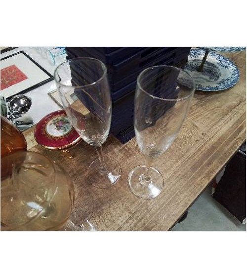 DUO FLUTES VERRE BULLES