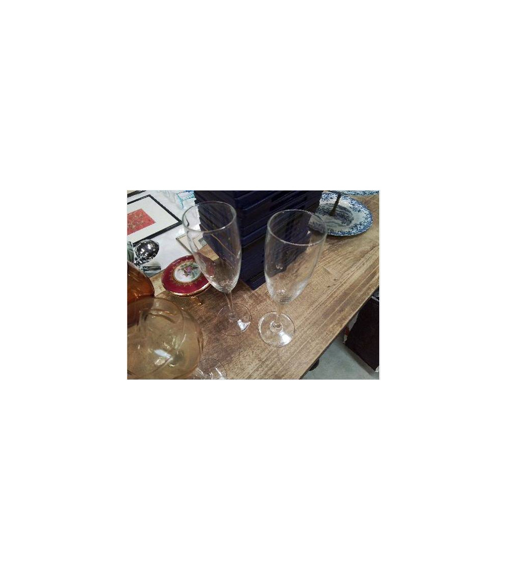 DUO FLUTES VERRE BULLES
