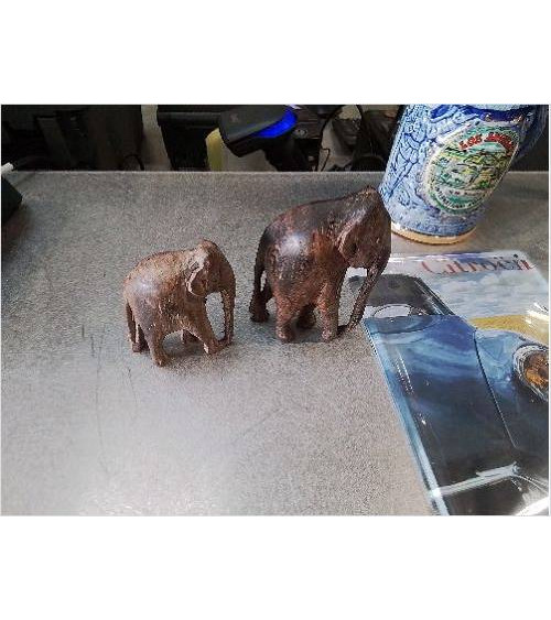 DUO ÉLÉPHANTS BOIS PM