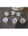 LOT DE 6 TASSES MÉTAL ET CÉRAMIQUE + 5 CUILLÈRES 