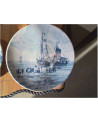 ASSIETTE ANC DECOR BLEU BATEAUX