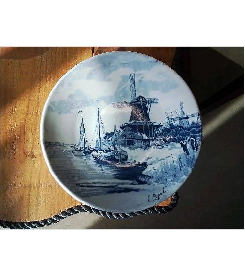 ASSIETTE ANC DECOR BLEU BATEAUX