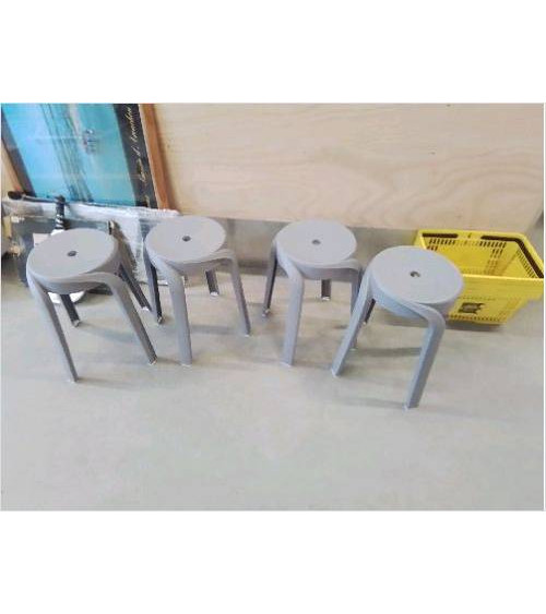 TABOURET PVC GRIS
