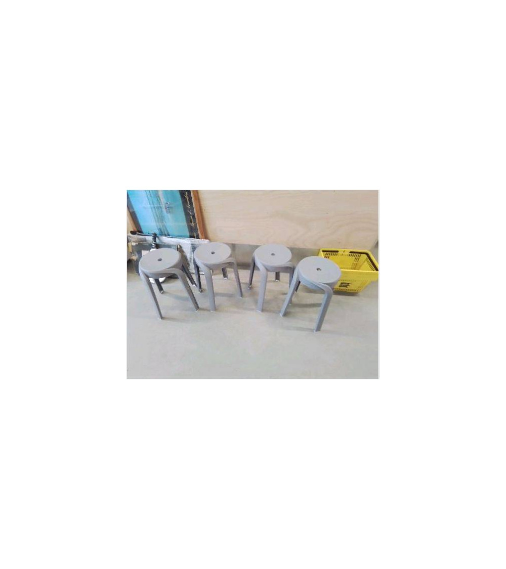 TABOURET PVC GRIS