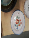 ASSIETTE ANCIENNE TOUR BLEU DÉCOR FLEURS