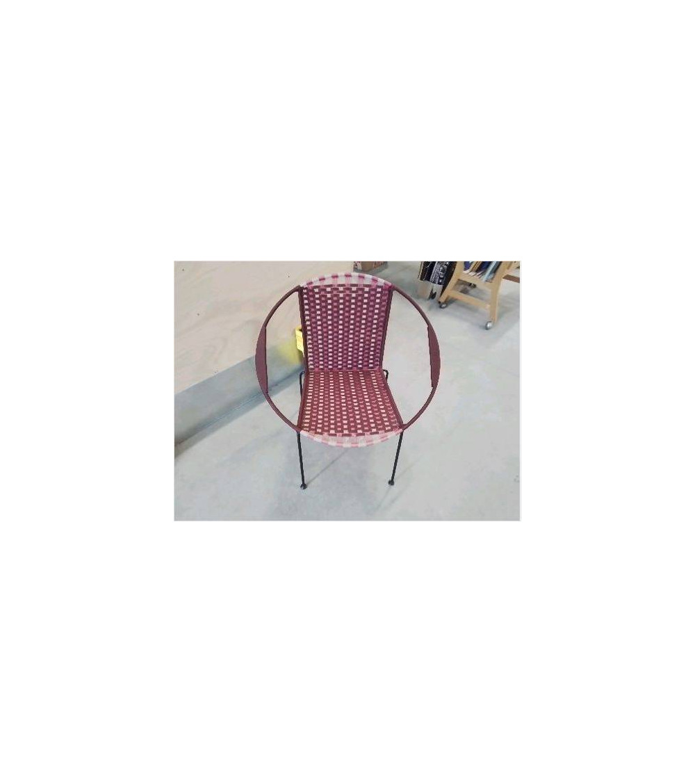 FAUTEUIL ARMURE METAL RETRO TRESSE 
