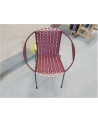 FAUTEUIL ARMURE METAL RETRO TRESSE 
