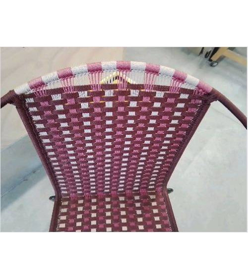 FAUTEUIL ARMURE METAL RETRO TRESSE 