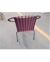 FAUTEUIL ARMURE METAL RETRO TRESSE 