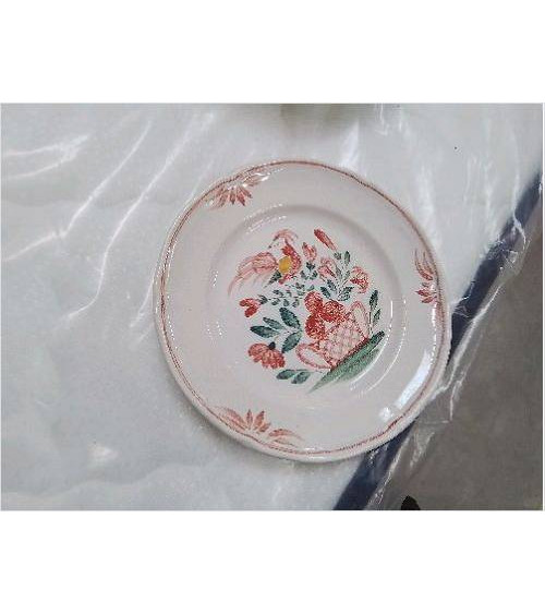 ASSIETTE OISEAU ROSE VERT