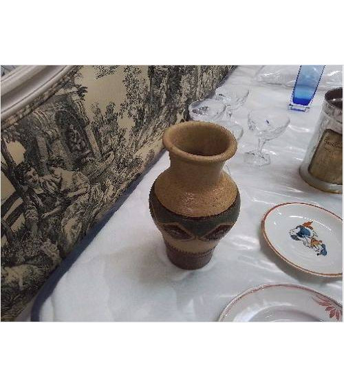 VASE GRES ÉMAILLÉ MOTIF...