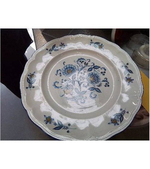 ASSIETTE DE DECO LUNÉVILLE FLEURS BLEUES 