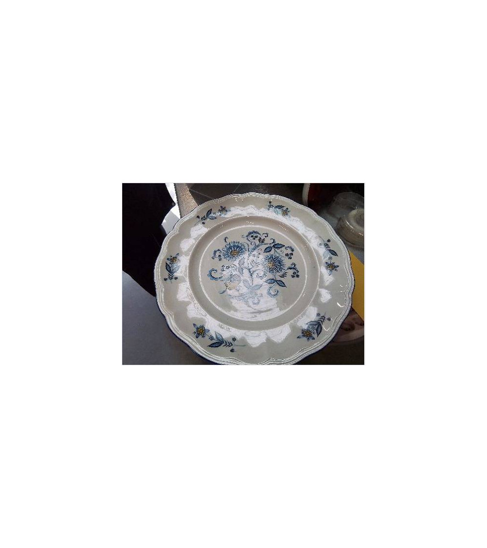ASSIETTE DE DECO LUNÉVILLE FLEURS BLEUES 