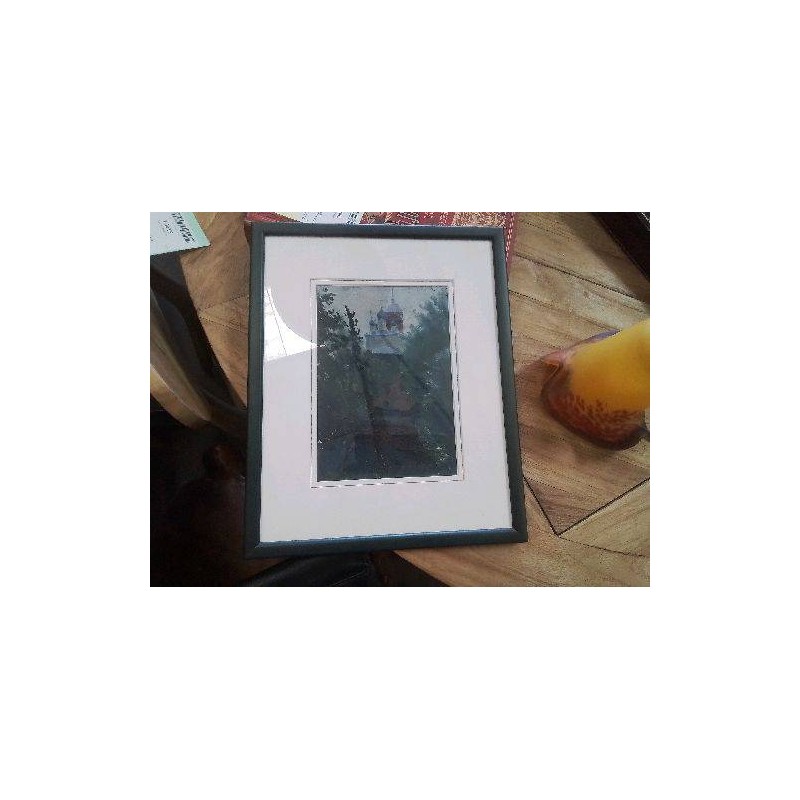 PEINTURE PAYSAGE EGLISE PM
