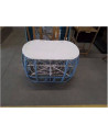 TABLE BASSE BAMBOU ROTIN BLEUE BLC