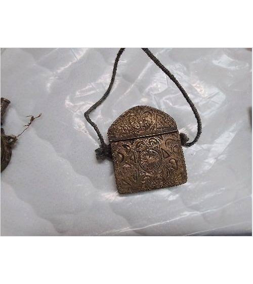 COFFRET METAL COUVERCLE CUIVRE CISELÉ 