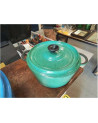 COCOTTE RONDE FONTE ÉMAILLÉE VERT